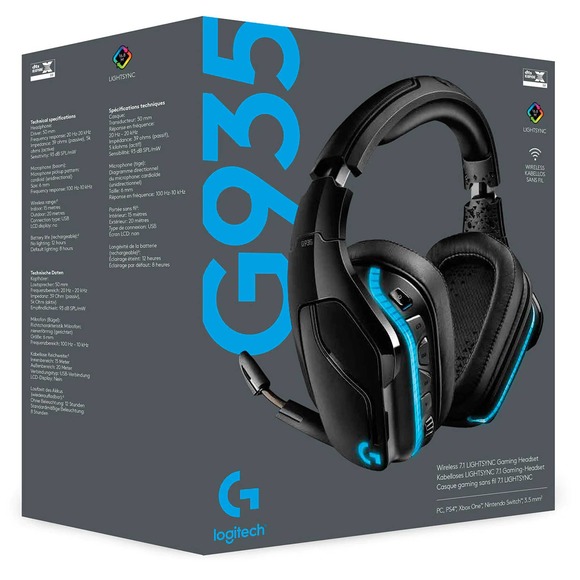 Logitech -  G935 Wireless 7.1 Surround Sound Over-the-Ear Gaming Headset - Picture 8 of 12